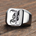 masculine stainless steel signet ring