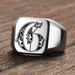 men jewelry gothic initial ring
