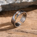 men's textured ring
