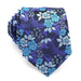 Midnight Blue Floral Silk Tie for Classy Men
