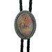 multi-color bolo tie leather necklace