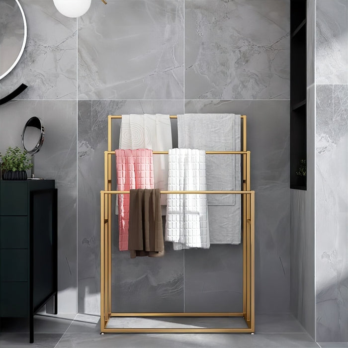 Bath Towel Rack – 3-Tier Modern Wall-Mounted Towel Organizer