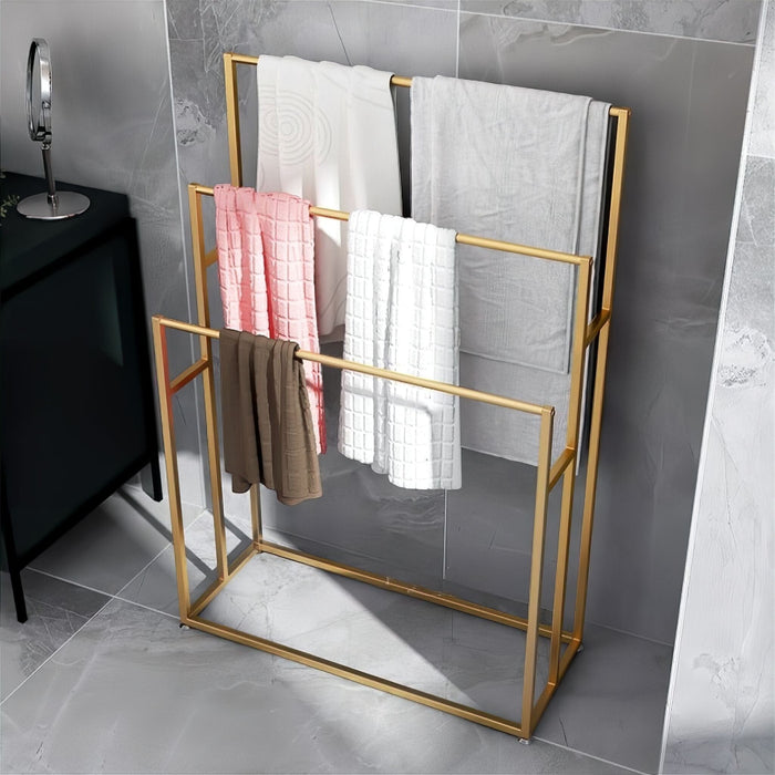 Bath Towel Rack – 3-Tier Modern Wall-Mounted Towel Organizer