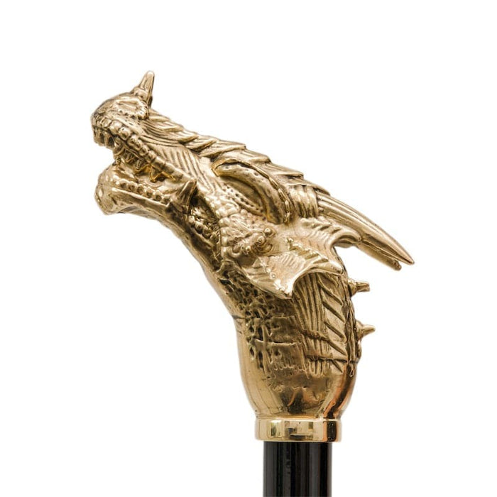 Luxury Gold Dragon Head Modern Walking Stick