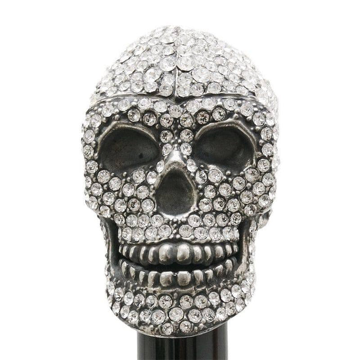 Silver Skull Cane Handle Crystals from Swarovski®