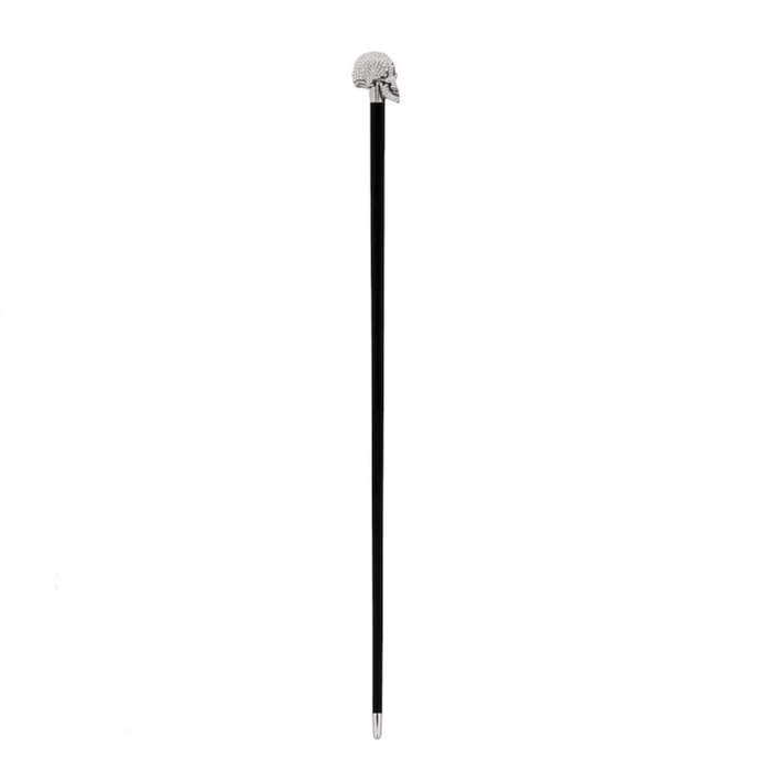 Silver Skull Cane Handle Crystals from Swarovski®