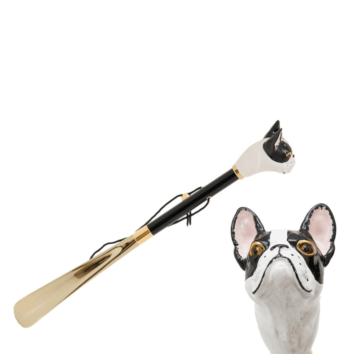 Shoehorn Cute Bulldog Design Handle For Elderly