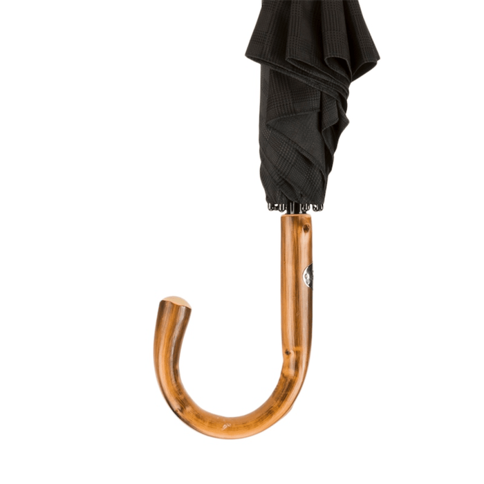 Luxury Black Minigalles Umbrella with Chestnut Handle