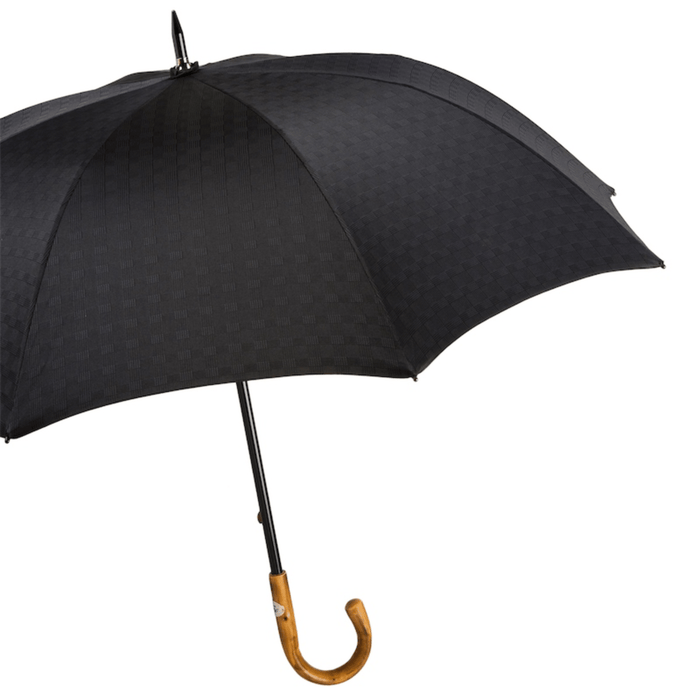 Luxury Black Minigalles Umbrella with Chestnut Handle