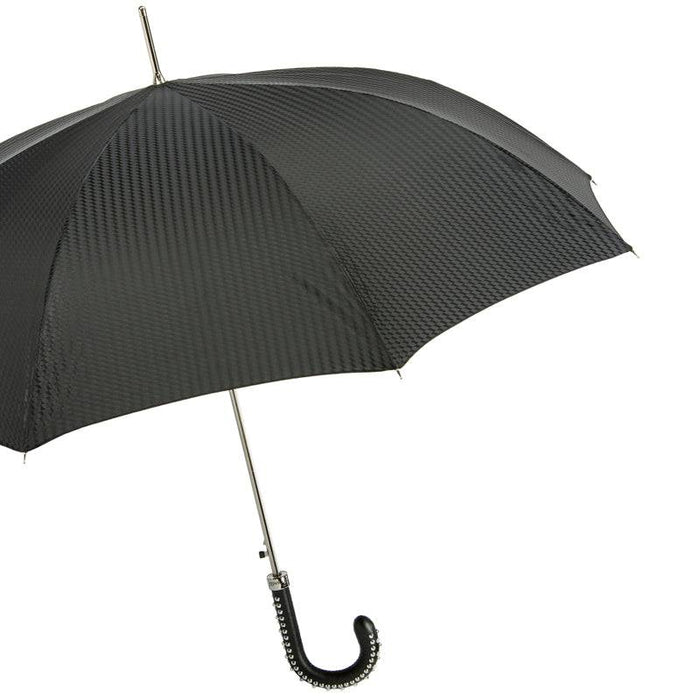 Luxury Designer Black Umbrella With Studs