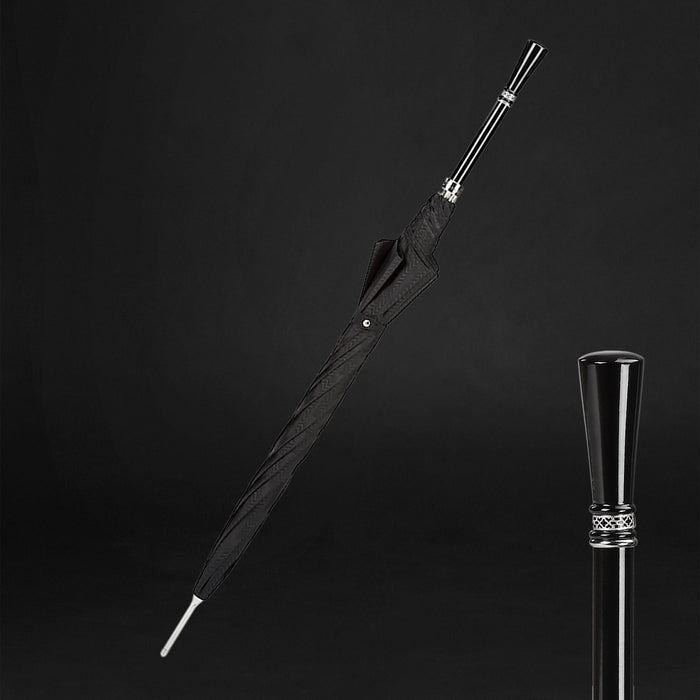 Luxury Elegant Black Gent's Designer Umbrella