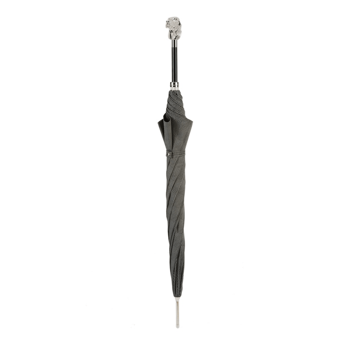 Luxury Silver Dog Handle Grey Umbrella, Exclusive Gift