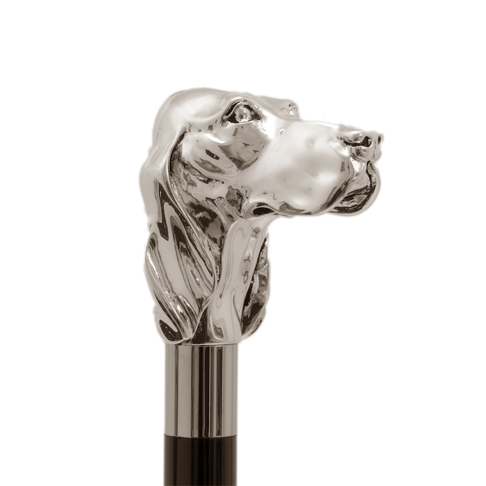 Luxury Silver Dog Handle Grey Umbrella, Exclusive Gift