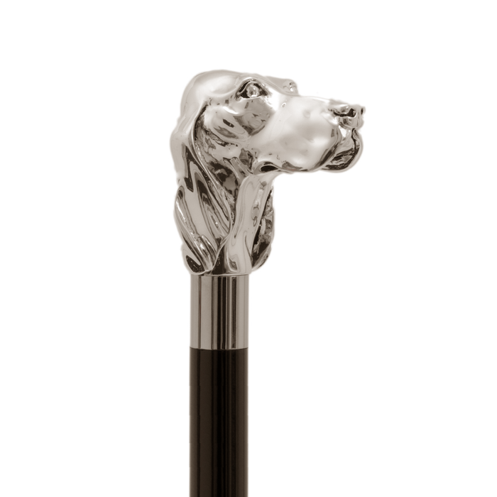 Luxury Silver Dog Handle Grey Umbrella, Exclusive Gift