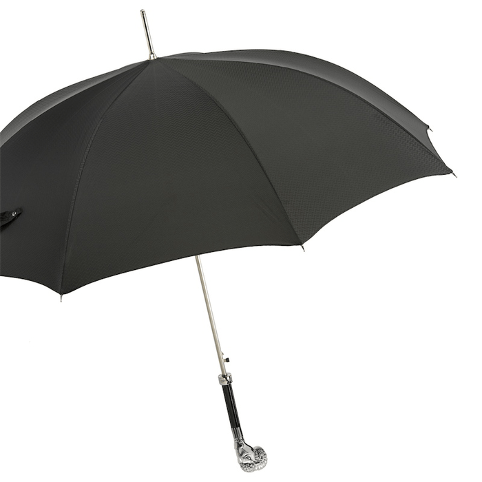 Luxury Umbrella with Silver Ram Handle, Exclusive Gift