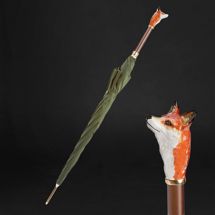 Parasol Fox Umbrella Handmade, Designer Animal Umbrella