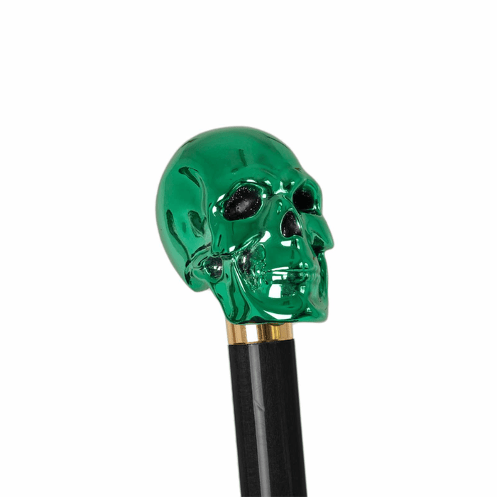 Rebel Camouflage Umbrella with Green Skull Handle