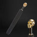 Rebel Design Fashionable Gold Skull Handle Black Umbrella