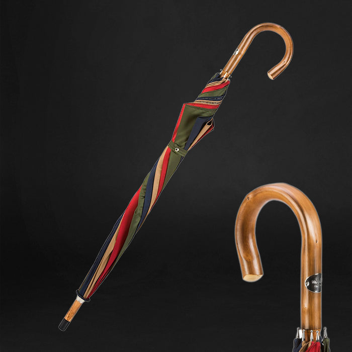 Solid Chestnut Handle-Shaft Multicolor Bespoke Umbrella