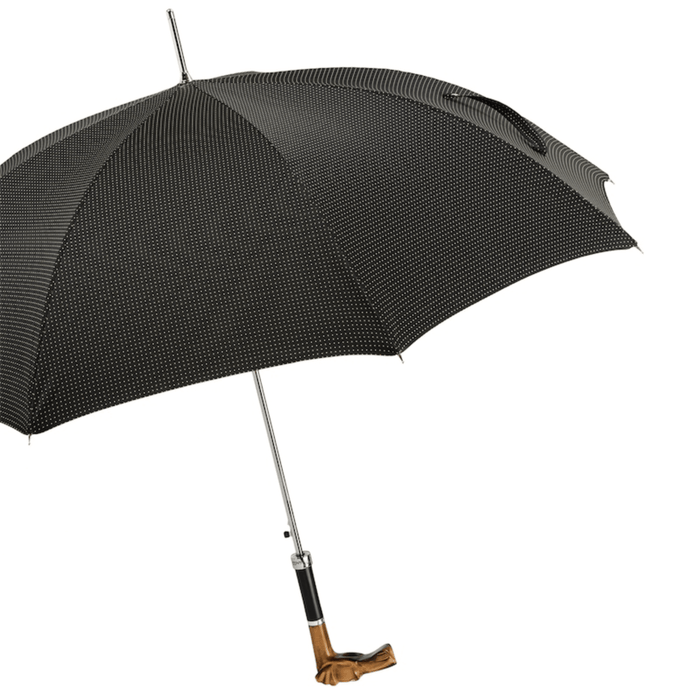 Stylish Hand Carved Great Dane Wooden Handle Umbrella