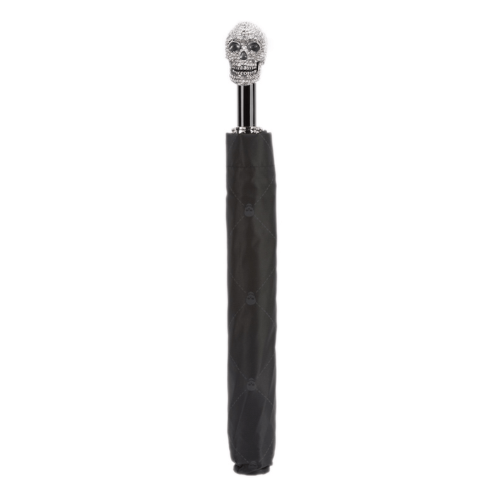 Stylish Swarovski Crystals Handle Skull Folding Umbrella