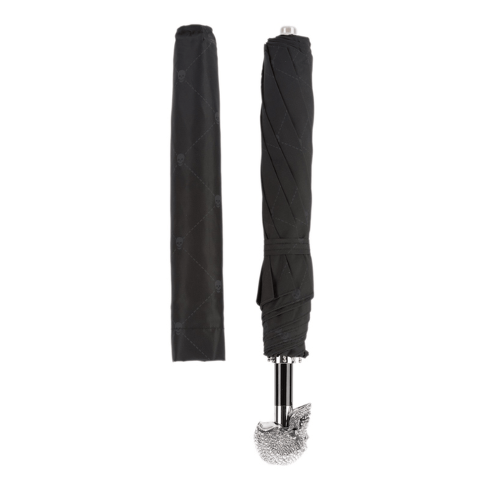 Stylish Swarovski Crystals Handle Skull Folding Umbrella