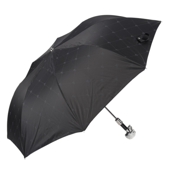 Stylish Swarovski Crystals Handle Skull Folding Umbrella