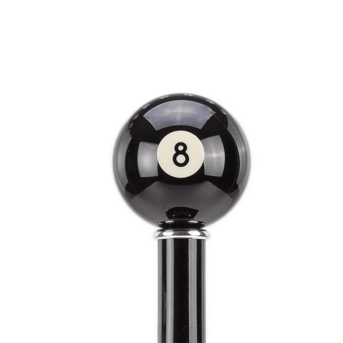 Unique Black Billiard Pool 8-Ball Resin Handle Umbrella