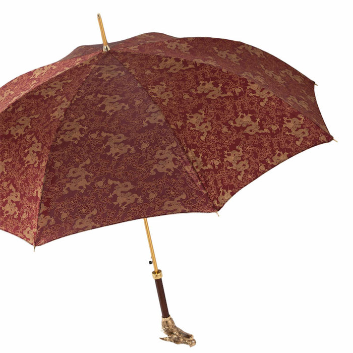 Unique Men's Umbrella with Rebellious Design, Golden Dragon