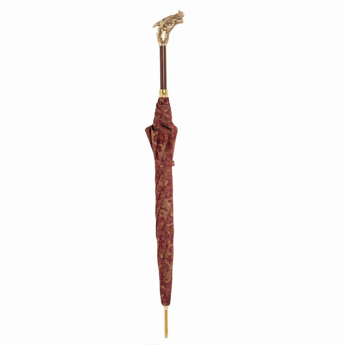 Unique Men's Umbrella with Rebellious Design, Golden Dragon