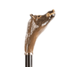 Whimsical Designer Boar Handle Beige Umbrella