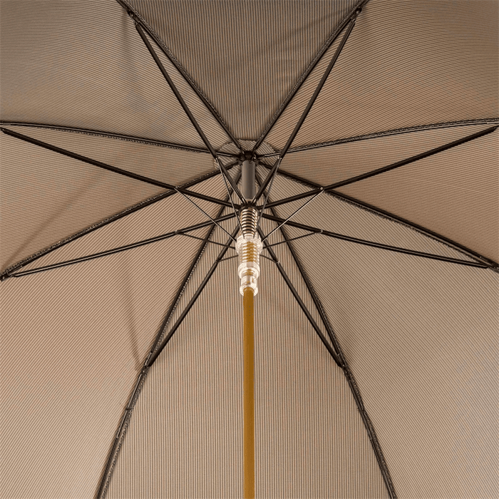 Whimsical Designer Boar Handle Beige Umbrella