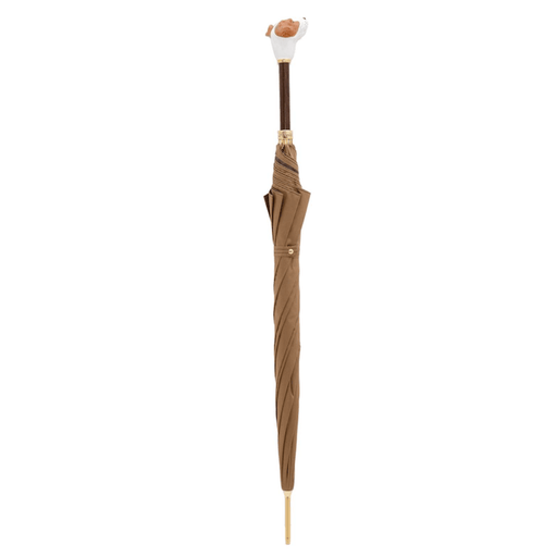 Whimsical Exclusive Jack Russell Handle Beige Umbrella