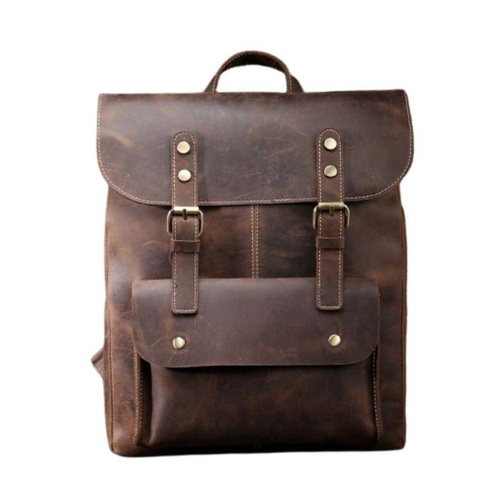 Weathered Leather Backpack