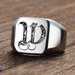 personalized initials ring for men