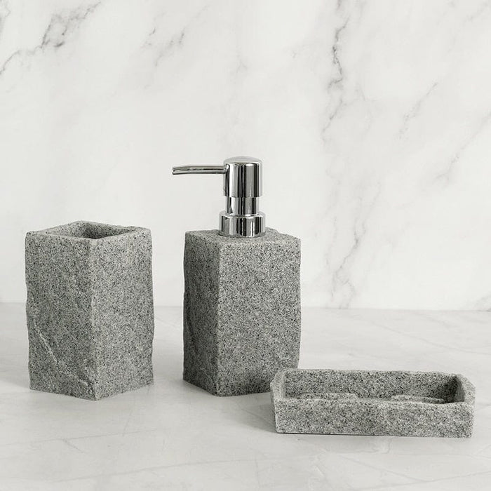 Luxury 4-Piece Bathroom Set – Soap Dispenser, Tumbler & More