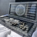 High-end stone backgammon board with wolf motif