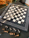 Luxury Black Acrylic Stone Chess Set With Stone Chess