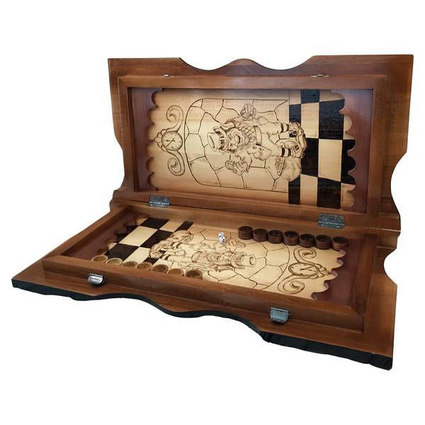 Handcrafted backgammon board