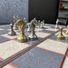 Luxury Handcrafted Metal Chess Pieces, Stylized Chessmen