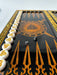 Luxury acrylic stone backgammon "Viking" set with marble board