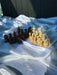 Oversized Wooden Chessmen Set