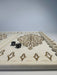 Handmade white acrylic stone backgammon set with Pattern artwork