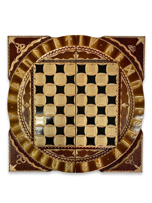 Handmade chess and backgammon set