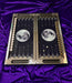 Metal backgammon set with Wolf motif