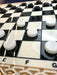 White Acrylic Stone Chess Set With Marble Chess Board