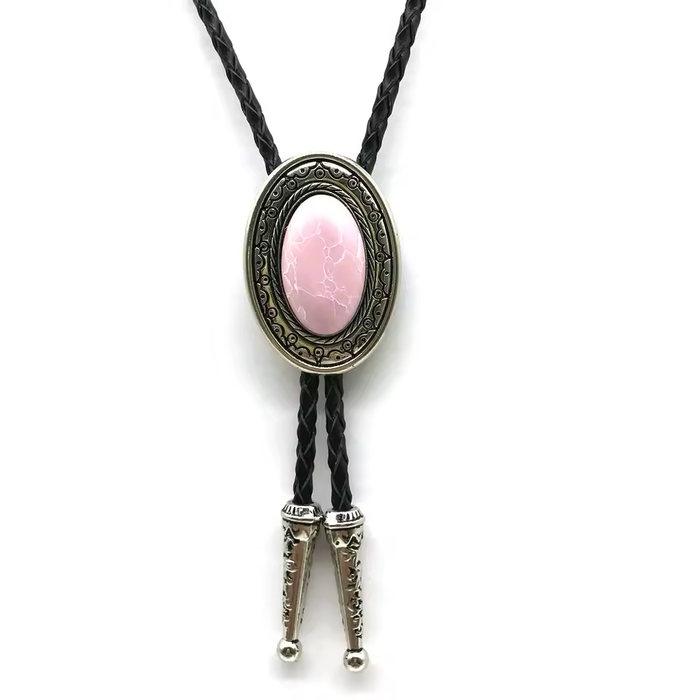 pink bolo tie for wedding groom