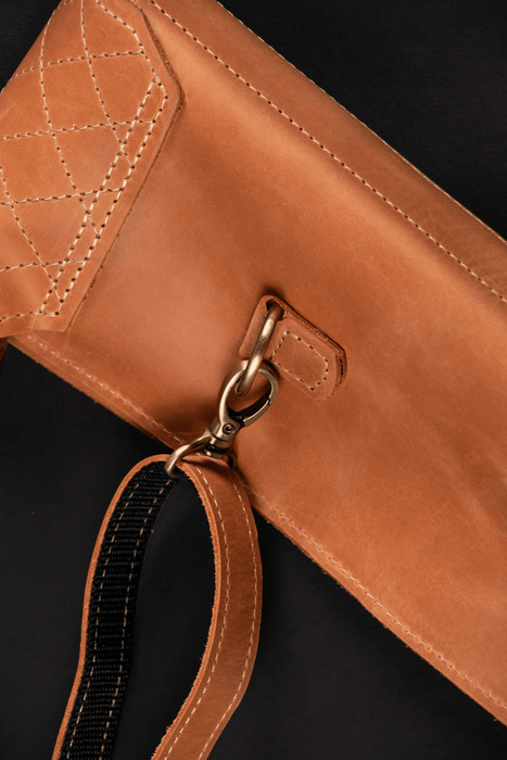 Walking Stick Bag Case, Pouch Genuine Leather with Pocket