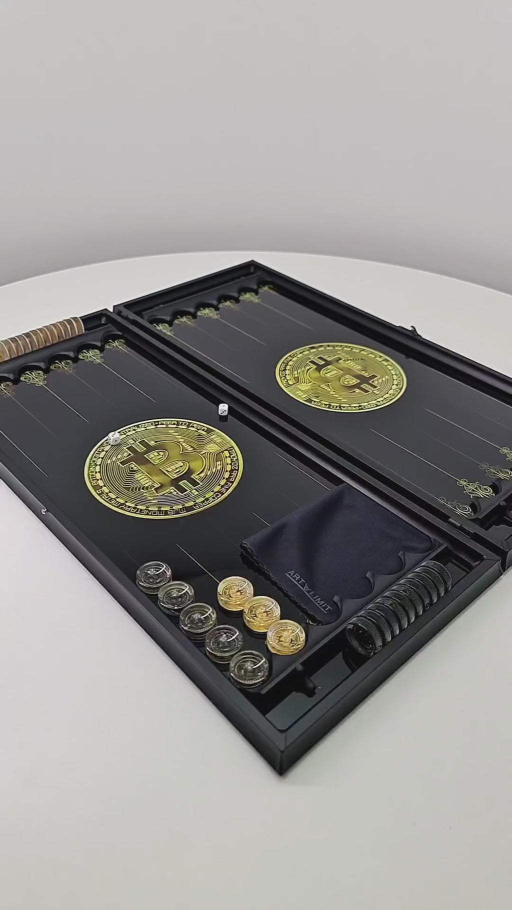 Modern glass backgammon