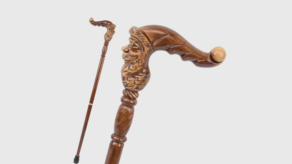 Unique folding Santa walking stick